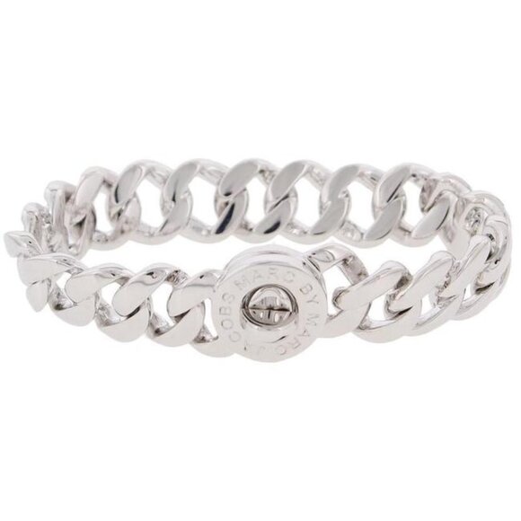Marc By Marc Jacobs SilverTone Katie Logo Link Bracelet  Brand New! - Picture 1 of 2